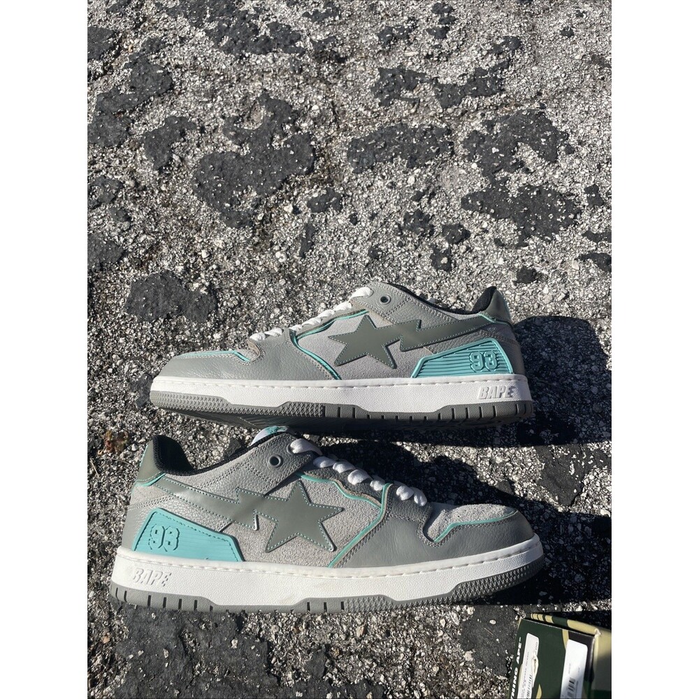 A Bathing Ape Mens Shoes BAPE "SK8 Sta #2" Gray 1I70-191-011 Size 9.5 Used